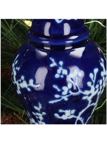 Kersten 4-delige set: kerstballen "Jar" blauw - (H)8 cm