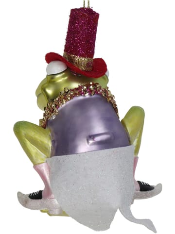Kersten Kerstbal "Kikker Groom" groen - (H)12 cm