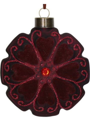 Kersten 2er-Set: Christbaumkugeln in Rot - (B)10 x (H)10 x (T)5 cm