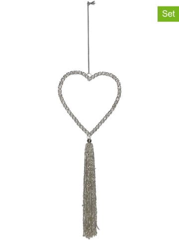 Kersten 2er-Set: Dekoanhänger in Silber - (L)27 x (B)10 cm