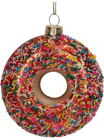 Kersten Kerstbal ''Donut'' meerkleurig - (H)10 cm