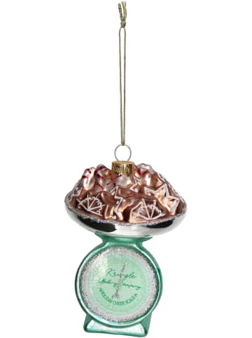 Kersten Kerstbal ''Scale'' groen - (H)11 cm