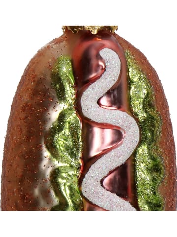 Kersten Kerstbal ''Hotdog'' meerkleurig - (H)10 cm
