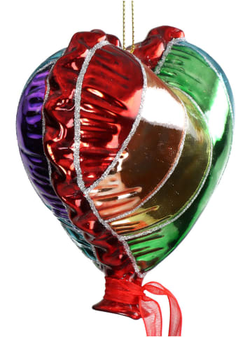 Kersten Kerstbal ''Heart Rainbow'' meerkleurig - (H)11 cm