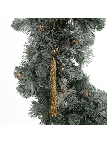 Kersten Zawieszki dekoracyjne (4 szt.) "Heart" w kolorze czarno-złotym - 23 x 8  cm