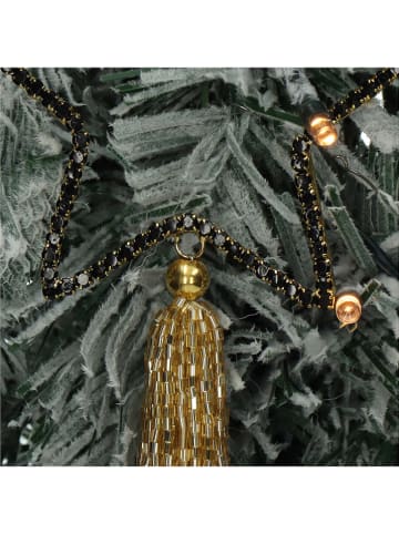 Kersten 4er-Set: Dekoanhänger ''Star'' in Gold/ Schwarz - (L)23 x (B)8 cm