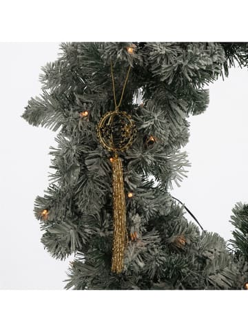 Kersten Zawieszki dekoracyjne (4 szt.) w kolorze czarno-złotym - 23 x Ø 6 cm