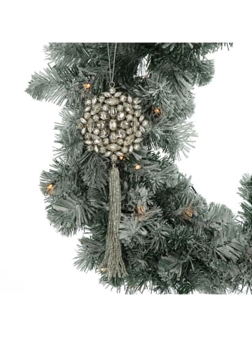 Kersten 4-delige set: decoratieve hangers ''Flower'' zilverkleurig - (L)26 x (B)10 cm