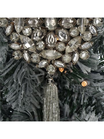 Kersten 4-delige set: decoratieve hangers ''Flower'' zilverkleurig - (L)26 x (B)10 cm