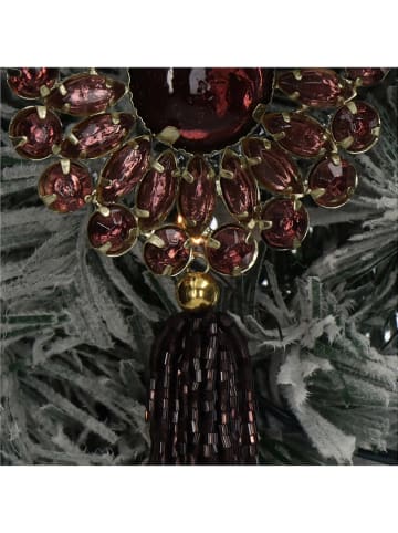 Kersten Zawieszki dekoracyjne (4 szt.) "Flower" w kolorze fioletowym - 16 x 7 cm