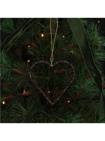 Kersten 4-delige set: decoratieve hangers ''Heart'' paars - (L)10 x (B)10 cm