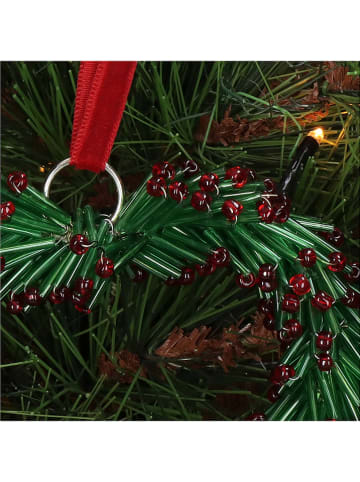 Kersten 4-delige set: decoratieve hangers ''Heart'' rood/groen - (L)12 x (B)12 cm