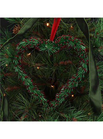 Kersten 4-delige set: decoratieve hangers ''Heart'' rood/groen - (L)16 x (B)16 cm