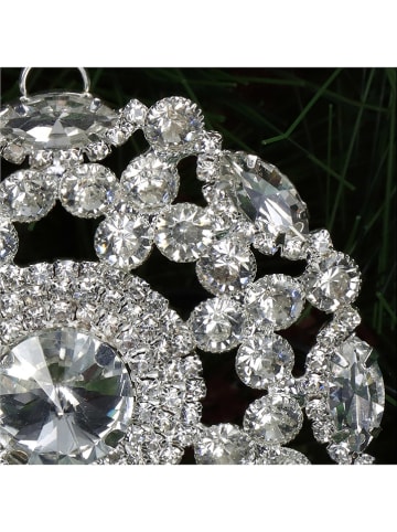 Kersten 4er-Set: Dekoanhänger ''Broche'' in Silber - Ø 8 cm