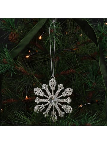 Kersten 4er-Set: Dekoanhänger ''Star'' in Silber - Ø 9 cm
