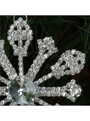 Kersten 4er-Set: Dekoanhänger ''Star'' in Silber - Ø 9 cm