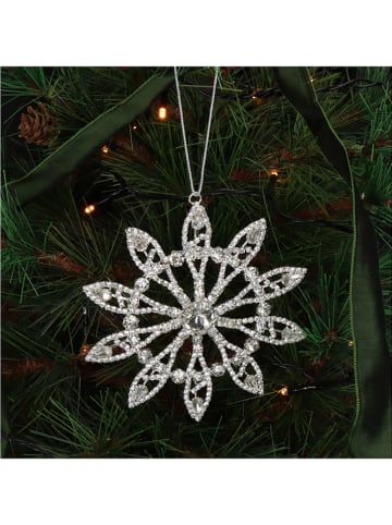 Kersten 4-delige set: decoratieve hangers ''Star'' zilverkleurig - Ø 12 cm