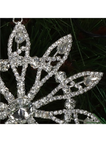 Kersten Zawieszki dekoracyjne (4 szt.) "Star" w kolorze srebrnym - Ø 12 cm