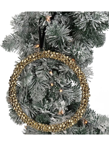Kersten 2-delige set: decoratieve hangers ''Bells Wreath'' goudkleurig - Ø 20 cm