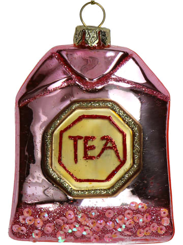 Kersten Bombka "Tea Bag" w kolorze jasnoróżowym - wys. 8,9 cm