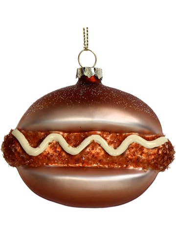 Kersten Christbaumkugel ''Croquette Sandwich'' in Braun - (H)8,5 cm