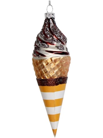 Kersten Bombka "Chocolate Icecream" w kolorze złoto-brązowym - wys. 15,7 cm