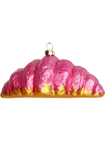 Kersten Kerstbal ''Crompouce'' goudkleurig/roze - (B)14,7 x (H)7,3 x (D)6,4cm