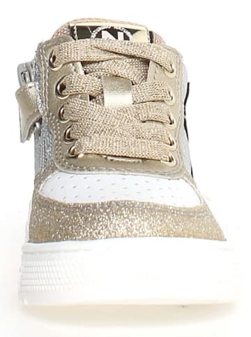 Naturino Leren sneakers "Hess"  zilverkleurig/goudkleurig
