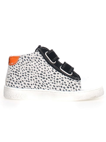 Naturino Leder-Sneakers "Pinn" in Schwarz/ Weiß