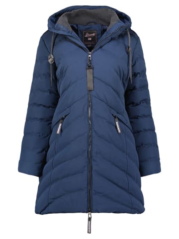 ANAPURNA Doorgestikte mantel "Clarisana" donkerblauw