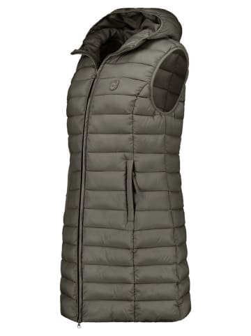 ANAPURNA Doorgestikte bodywarmer "Vakitalana" kaki