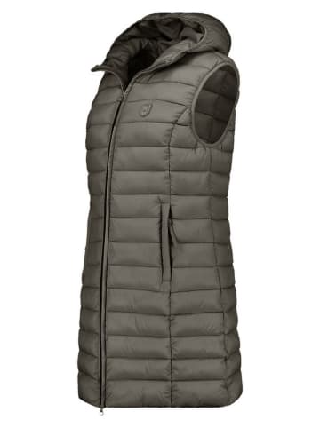 ANAPURNA Doorgestikte bodywarmer "Vakitalana Long'' kaki
