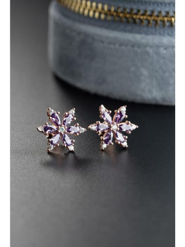 Heliophilia Pozłacane kolczyki-wkrętki z cyrkoniami