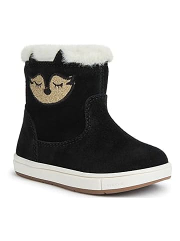 Geox Leder-Winterboots "Trottola" in Schwarz