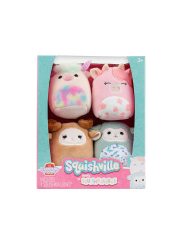Squishville 4-delige set: knuffeldieren "Barnyard Squad" - vanaf de geboorte - elk (H)5 cm