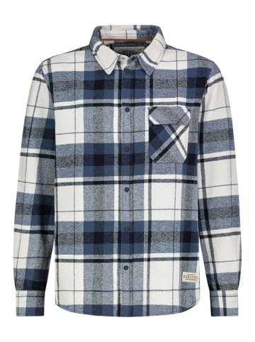 Sublevel Hemdjacke in Blau/ Weiß/ Schwarz