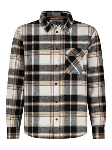 Sublevel Hemdjacke in Schwarz/ Weiß/ Hellbraun