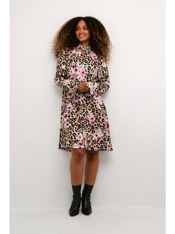 CULTURE Jurk camel/lichtroze