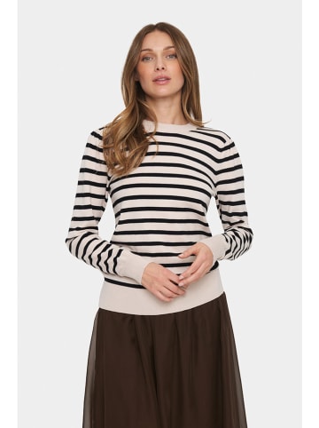 SAINT TROPEZ Trui zandkleurig/zwart
