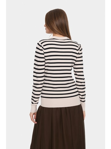 SAINT TROPEZ Trui zandkleurig/zwart