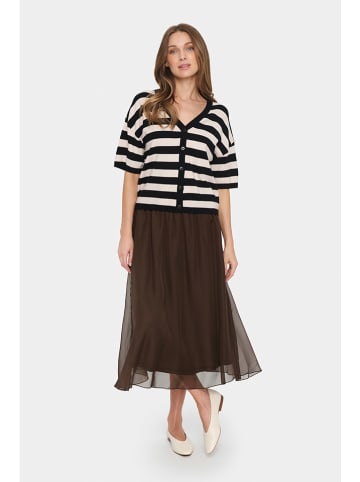 SAINT TROPEZ Vest zwart/zandkleurig