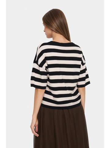 SAINT TROPEZ Vest zwart/zandkleurig
