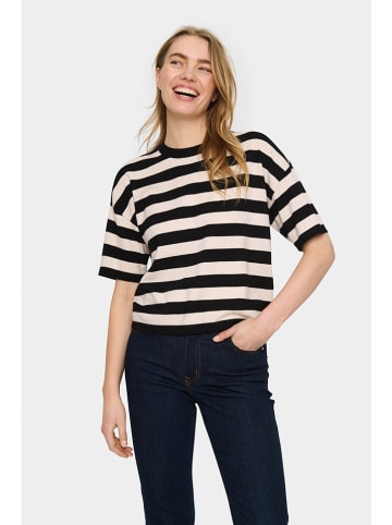 SAINT TROPEZ Pullover in Schwarz/ Sand