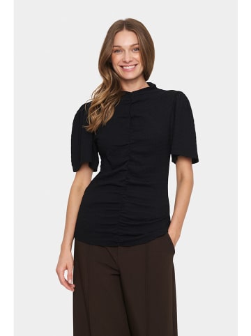 SAINT TROPEZ Bluse in Schwarz