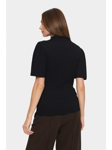 SAINT TROPEZ Bluse in Schwarz