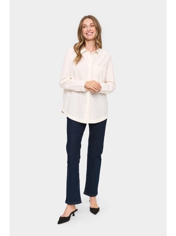 SAINT TROPEZ Bluse in Creme