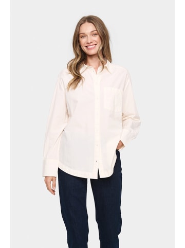 SAINT TROPEZ Bluse in Creme