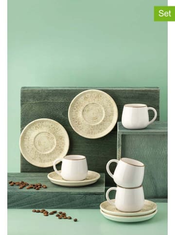 Hermia 6er-Set: Kaffeetassen in Weiß/ Creme - 90 ml