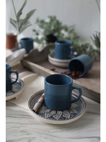 Hermia 6er-Set: Kaffeetassen in Blau - 110 ml