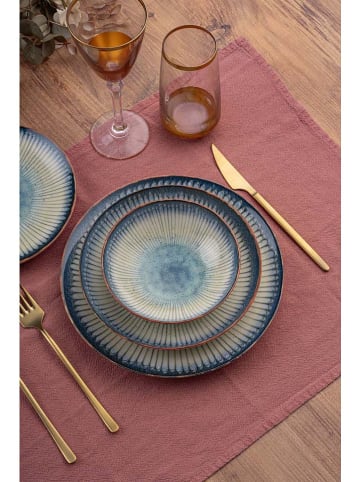 Hermia 24-delig combiservies beige/blauw